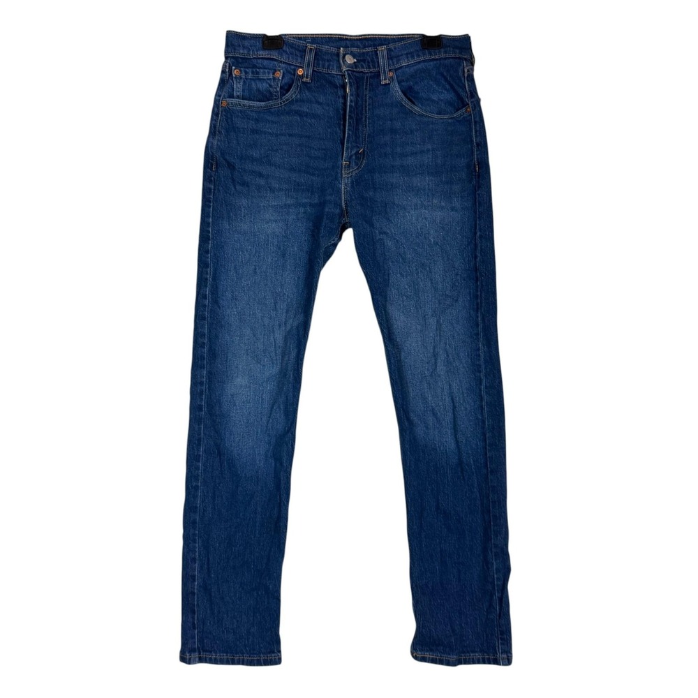 Levi's 505 Jeans Mens 32x32 Blue Medium Wash Regular Straight Stretch Denim